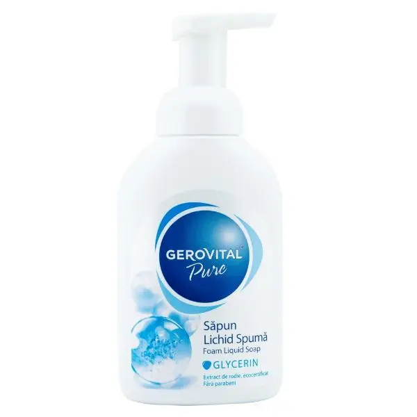 Gerovital Течен сапун пяна с глицерин - Gerovital Pure Foam Liquid Soap Glycerin, 300мл