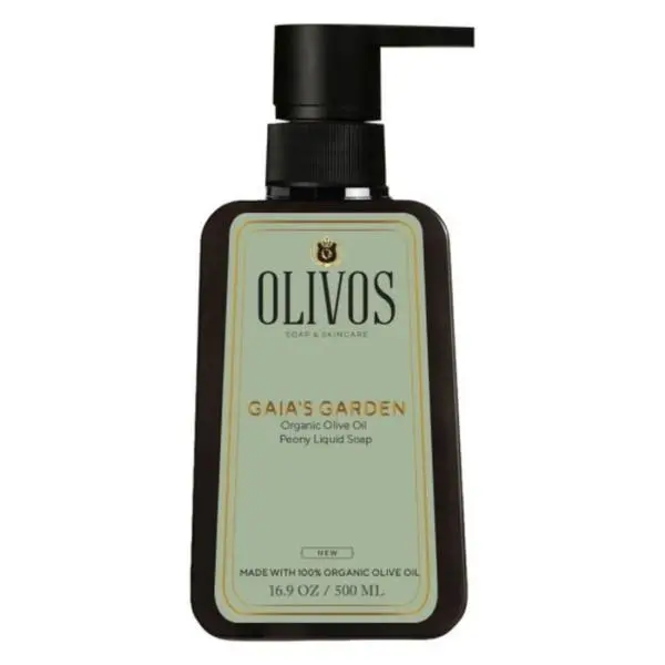 Olivos Течен сапун с аромат на зехтин и божур &ndash; Olivos Gaia's Garden Liquid Soap, 500 мл