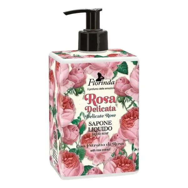 La Dispensa Течен сапун с екстракт от роза - Florinda Rosa Delicata Liquid Soap, 500 мл