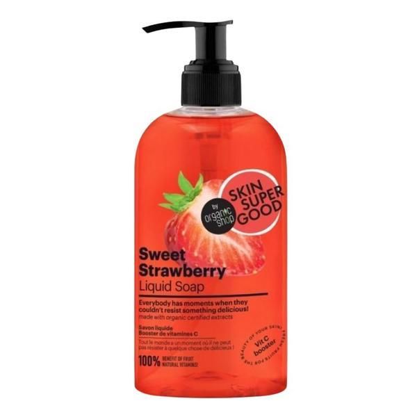Organic Shop Течен сапун - Skin SuperGood Sweet Strawberry, 500 мл