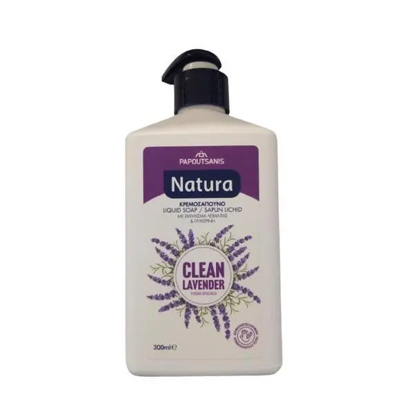 Natura Течен сапун за ръце - Natura Clean Lavender Liquid Soap, 300 мл
