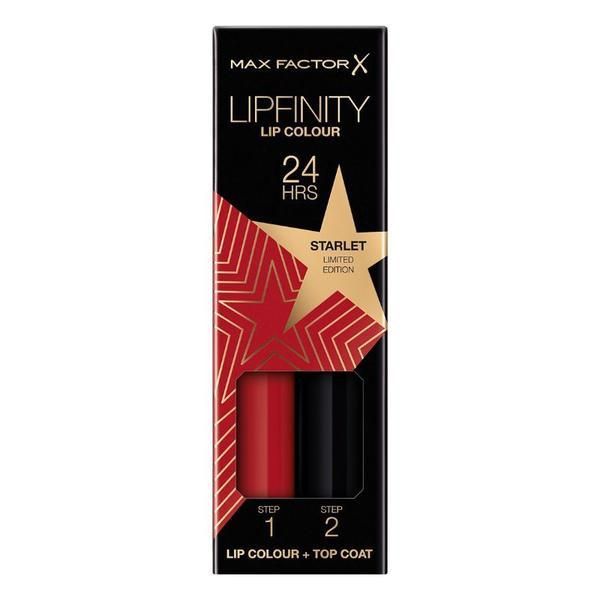 Max Factor Течно червило - Max Factor Lipfinity, Lip Color + Top Coat, нюанс 088 Starlet, 1 опаковка