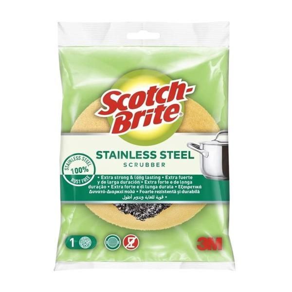 3M Телена гъба за съдове със защита - 3M Scotch-Brite Stainless Steel Scrubber, 1 бр
