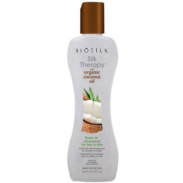 Biosilk Терапия с кокосово масло за коса и кожа - Biosilk Farouk Silk Therapy with Coconut Oil Leave-In Treatment for Hair and Skin, 167мл
