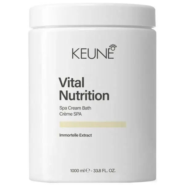 Keune Терапия за увредена коса - Keune Vital Nutrition Spa крем за вана с екстракт от безсмъртниче, 1000 мл