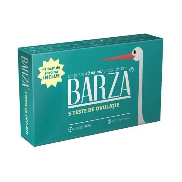 Barza Тест за овулация Barza, 5 броя + безплатен тест за бременност
