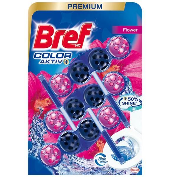 Bref Тоалетен освежител Brief Wc Color Aktiv Flower, 3x 50 гр