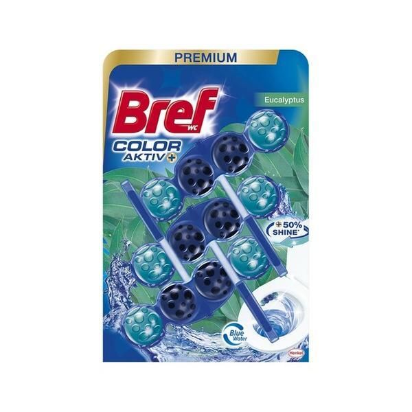 Bref Тоалетен освежител Eucalyptus Perfume Colored - Brief Wc Color Aktiv Eucalyptus, 3x 50 гр