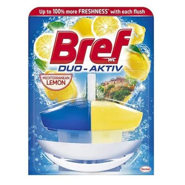 Bref Тоалетен освежител за въздух <b> Lemon Aroma - Brief Wc Duo-Aktiv Mediteranean Lemon, 50 гр