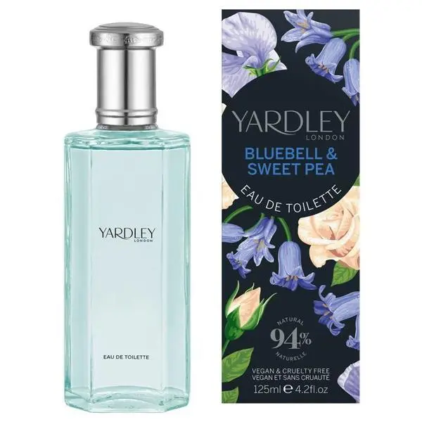 Yardley Тоалетна вода с нотки на зюмбюл и сладък грах - Yardley London Bluebell &amp; Sweet Pea Eau de Toilette, 125 мл