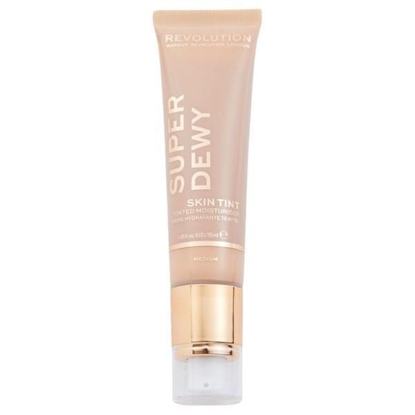 Makeup Revolution Тониран хидратиращ крем - Makeup Revolution Super Dewy Tinted Moisturizer, нюанс Medium, 55 мл
