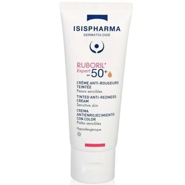 Isispharma Тониран крем против зачервяване с SPF50+ за лице - Isispharma Ruboril Expert SPF50+, 40 мл