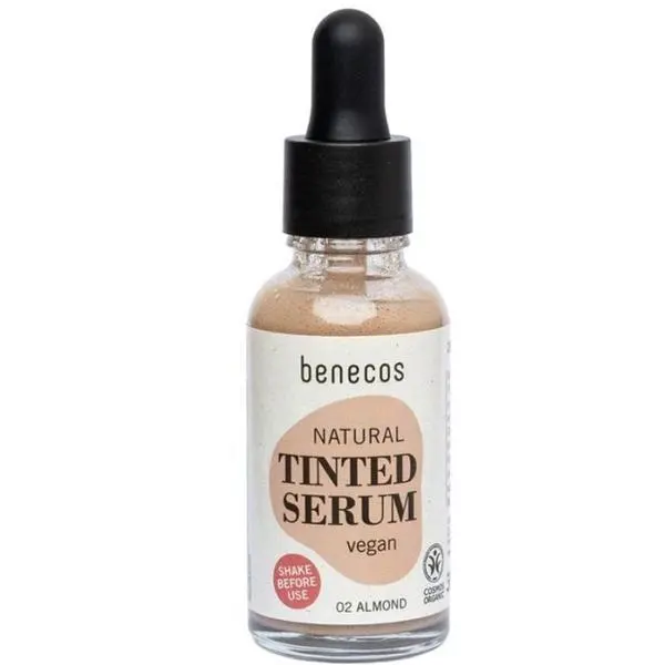 Benecos Тониран серум за средно тежка кожа Био - Benecos Natural Tinted Serum, нюанс 02 Almond, 30 мл