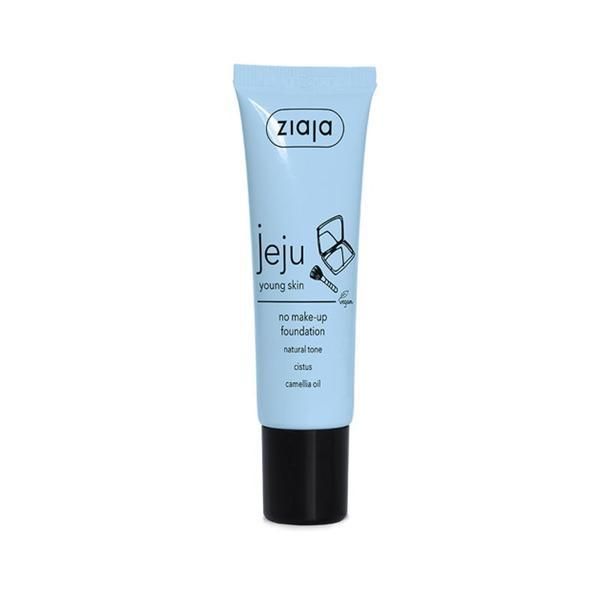 Ziaja Тониращ крем с естествен тон - Ziaja Jeju Blue Young Skin No Make-Up Foundation Natural Tone, 30 мл
