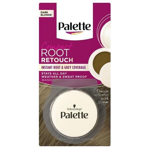 Palette Тонираща пудра за прикриване на побелели коси - Schwarzkopf Palette Compact Root Retouch, 7-0 Dark Blonde, 3 гр