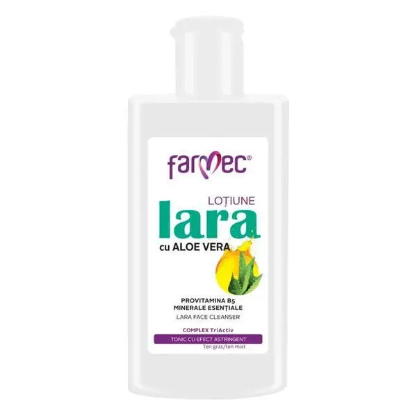 Farmec Тонизиращ лосион с алое вера - Farmec Lara Face Cleanser, 150 мл