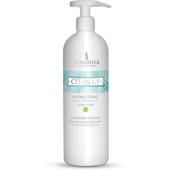 Cosmetica Afrodita Тонизиращ лосион за чувствителна кожа &ndash; Козметика Afrodita Clean Up Hydro Toner Chamomile Sensitive, 500мл