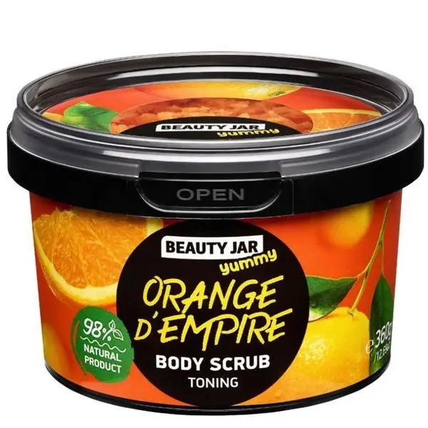Beauty Jar Тонизиращ скраб за тяло - Beauty Jar Yummy Orange d'Empire, 360 гр
