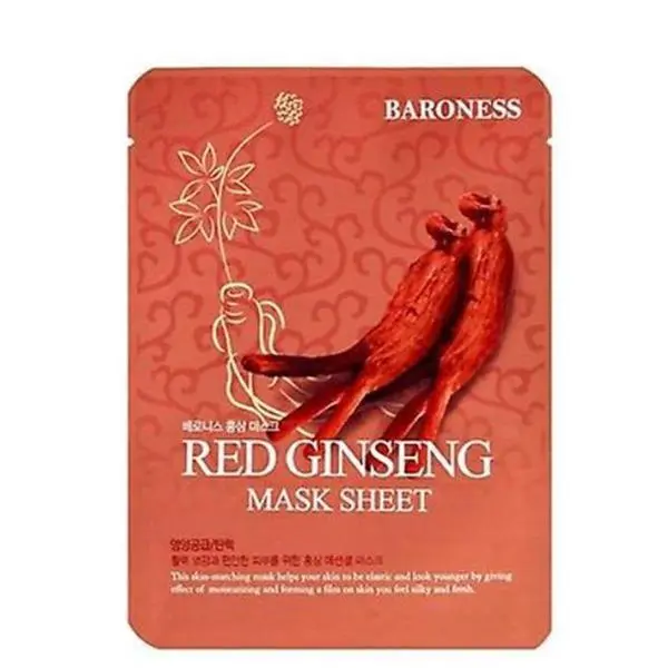 Baroness Тонизираща маска за лице с екстракт от червен женшен - Baroness Red Ginseng Mask Sheet, 21 гр