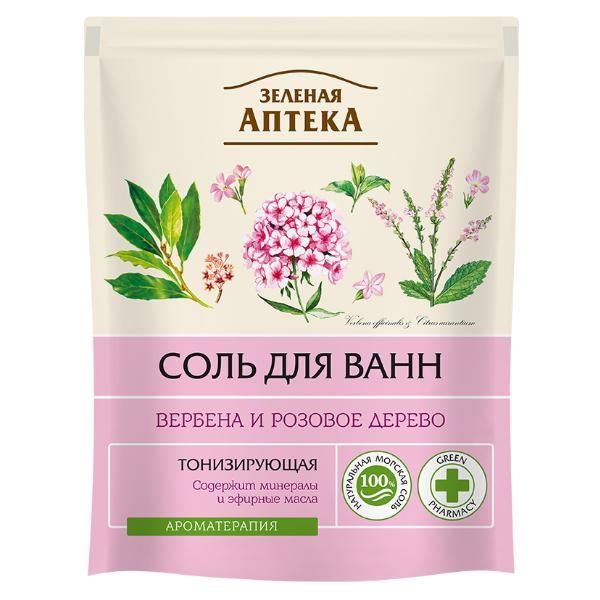 Zelenaya Apteka Тонизиращи соли за баня с масла от върбинка и палисандрово дърво Zelenaya Apteka, 500г