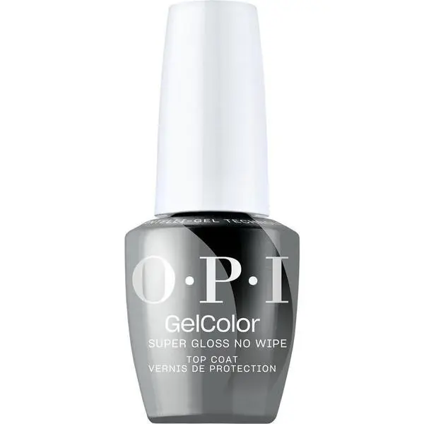 OPI Топ лак за полуперманентен веган и Hema-Free лак за нокти - OPI Gel Color Super Gloss No Wipe Top Coat, 15 мл