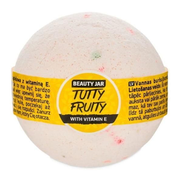 Beauty Jar Топка за баня с витамин Е и мандарина - Beauty Jar Tutty Fruity, 150 гр
