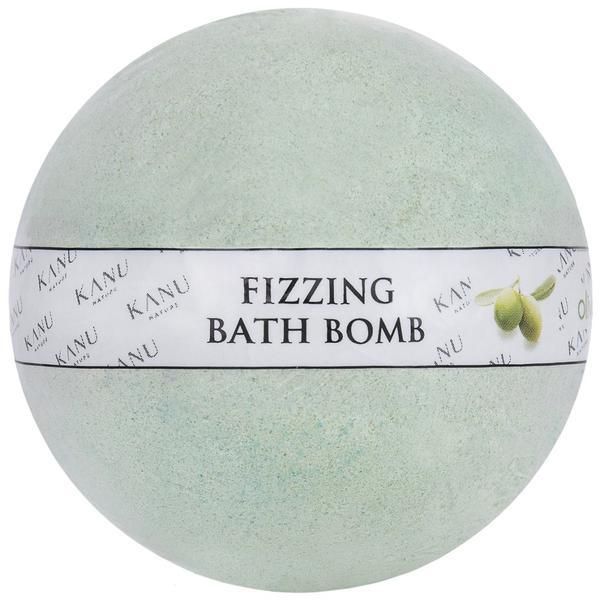 Kanu Nature Топка за баня Sparkling Olive Bath Ball - KANU Nature Fizzing Bath Bomb Olive, 160 гр