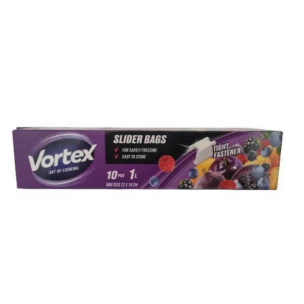 Vortex Торбички за фризер и съхранение Vortex Slider Bags1 л, 10 бр