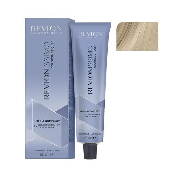 Revlon Professional Трайна боя - Revlon Professional Revlonissimo Colorsmetique Ker-Ha Complex Permanent Hair Color, нюанс 10.1 Най-светло пепелно русо, 60 мл