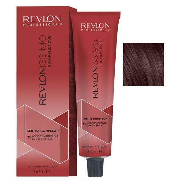 Revlon Professional Трайна боя - Revlon Professional Revlonissimo Colorsmetique Ker-Ha Complex Permanent Hair Color, нюанс 4.5 Medium Mahogany Brown, 60 мл