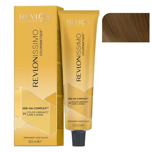 Revlon Professional Трайна боя - Revlon Professional Revlonissimo Colorsmetique Ker-Ha Complex Permanent Hair Color, нюанс 5.34 Light Golden Copper Brown, 60 мл