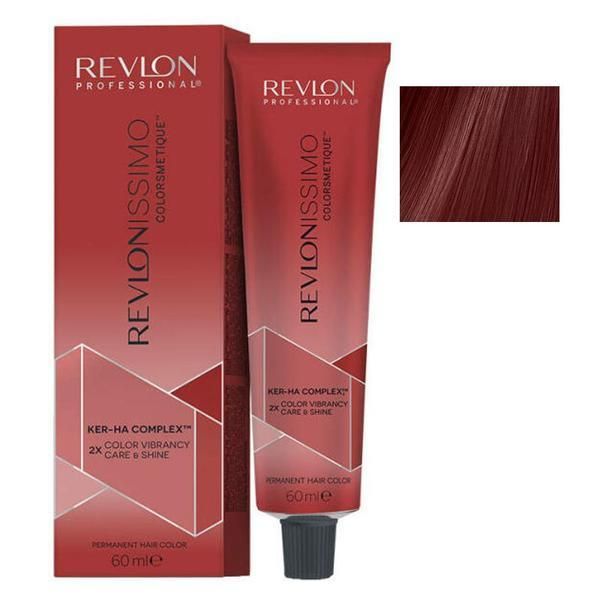 Revlon Professional Трайна боя - Revlon Professional Revlonissimo Colorsmetique Ker-Ha Complex Permanent Hair Color, нюанс 5.65 Light Red Mahogany Brown, 60 мл