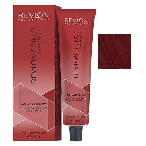 Revlon Professional Трайна боя - Revlon Professional Revlonissimo Colorsmetique Ker-Ha Complex Permanent Hair Color, нюанс 55.60 Intense Dark Red, 60 мл