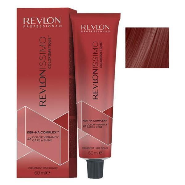 Revlon Professional Трайна боя - Revlon Professional Revlonissimo Colorsmetique Ker-Ha Complex Permanent Hair Color, нюанс 6.65 Тъмночервено махагоново русо, 60 мл