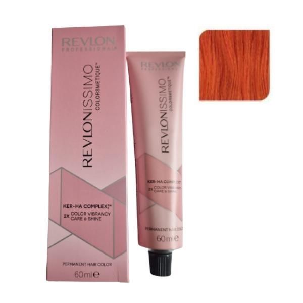 Revlon Professional Трайна боя - Revlon Professional Revlonissimo Colorsmetique Ker-Ha Complex Permanent Hair Color, нюанс C46 Tangerine Red, 60 мл