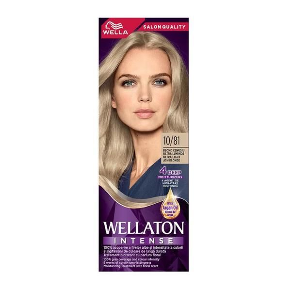 Wellaton Трайна боя с арганово масло - Wella Wellaton Intense, нюанс 10/81 Ultra Light Ash Blonde, 110 мл
