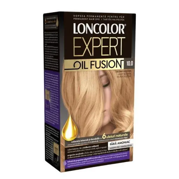 Loncolor Трайна боя за коса без амоняк - Loncolor Expert Oil Fusion, нюанс 10.0 Light Blonde