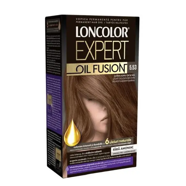Loncolor Трайна боя за коса без амоняк - Loncolor Expert Oil Fusion, нюанс 5.53 Satin Gold