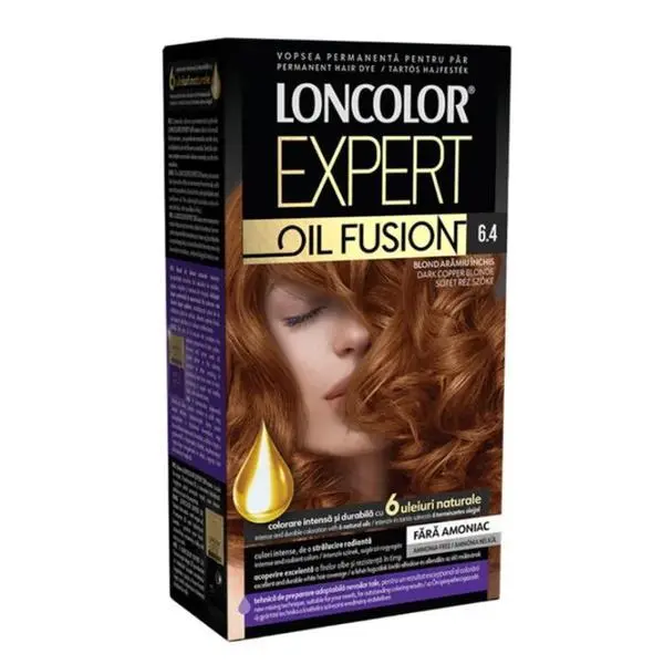 Loncolor Трайна боя за коса без амоняк - Loncolor Expert Oil Fusion, нюанс 6.4 Тъмно медно русо