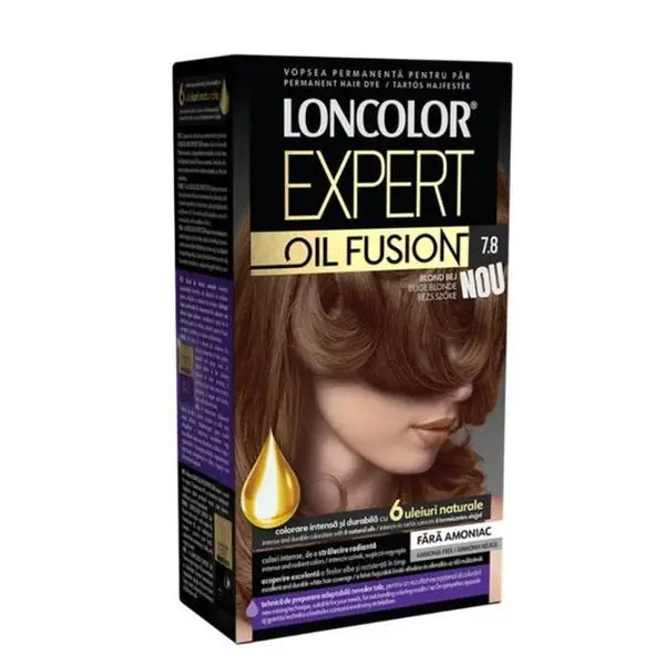 Loncolor Трайна боя за коса без амоняк - Loncolor Expert Oil Fusion, нюанс 7.8 Beige Blonde