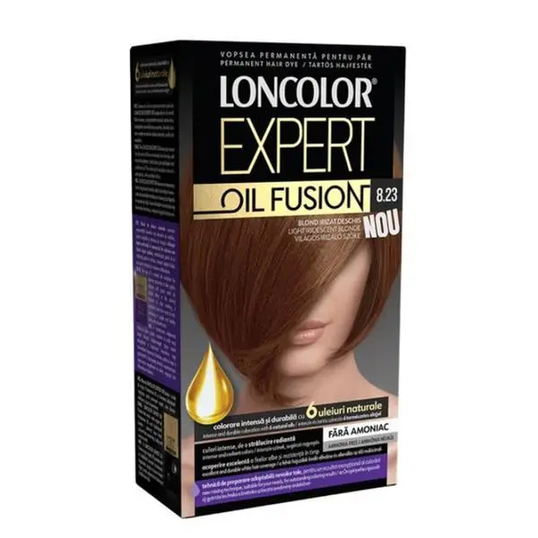 Loncolor Трайна боя за коса без амоняк - Loncolor Expert Oil Fusion, нюанс 8.23 ????Light Iridescent Blonde