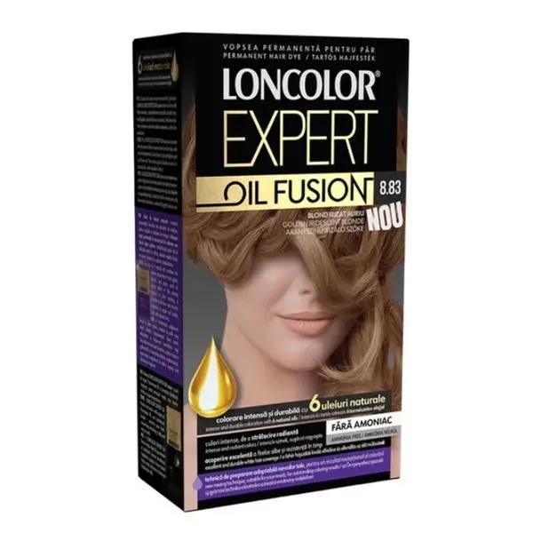 Loncolor Трайна боя за коса без амоняк - Loncolor Expert Oil Fusion, нюанс 8.83 Iridescent Golden Blonde