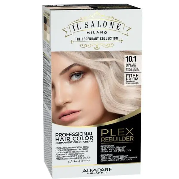 Alfaparf Milano Трайна боя за коса - Il Salone Milano Professional Plex Rebuilder Color Kit, нюанс 10.1 Екстра светло пепеляво русо, 1 опаковка