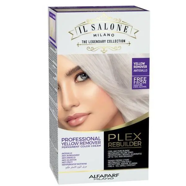 Alfaparf Milano Трайна боя за коса - Il Salone Milano Professional Plex Rebuilder Color Kit, нюанс Yellow Remover, 1 опаковка