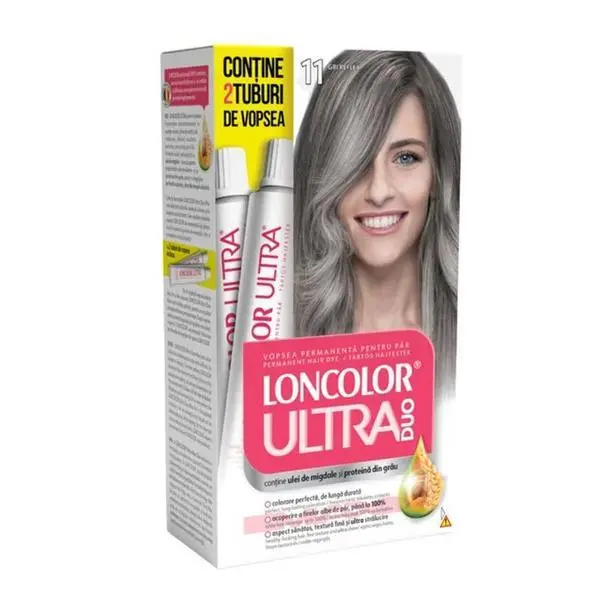 Loncolor Трайна боя за коса - Loncolor Ultra Duo Max, нюанс 11 Reflex Grey