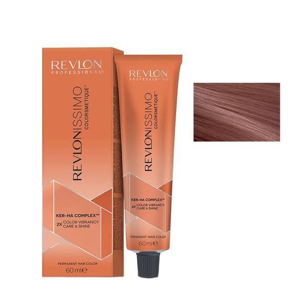 Revlon Professional Трайна боя за коса - Revlon Professional Revlonissimo Colorsmetique Ker-Ha Complex Permanent Hair Color, нюанс 6.46 Тъмно медно червено русо, 60 мл