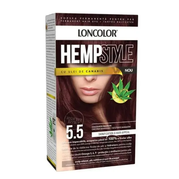 Loncolor Трайна боя за коса с амоняк - Loncolor HempStyle, нюанс 5.5 Mahagony Chestnut