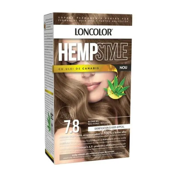 Loncolor Трайна боя за коса с амоняк - Loncolor HempStyle, нюанс 7.8 Beige Blonde