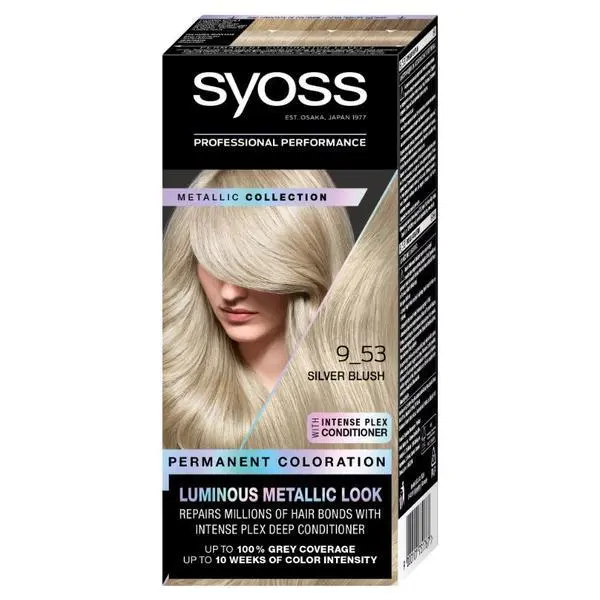 Syoss Трайна боя за коса - Syoss Professional Performance Matallic Collection Permanent Colouration, нюанс 9_53 Silver Blush