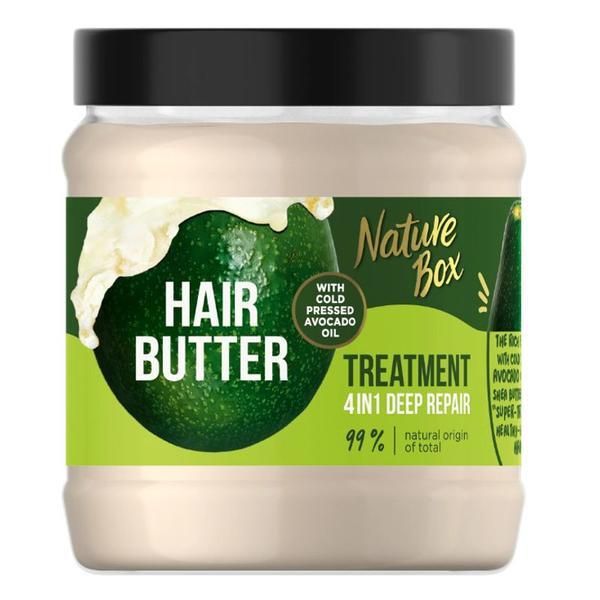 Nature Box Третиране за коса 4 в 1 с авокадо и масло от ший - Nature Box Treatment 4 в 1, 300 мл